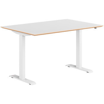 Hævesænkebord hvid stel 80x120cm hvid laminat