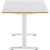 Hævesænkebord Hvid stel 140x80cm hvid laminat m. faset kant