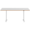 Hævesænkebord hvid stel 80x160cm hvid laminat