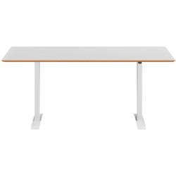 Hævesænkebord hvid stel 80x160cm hvid laminat