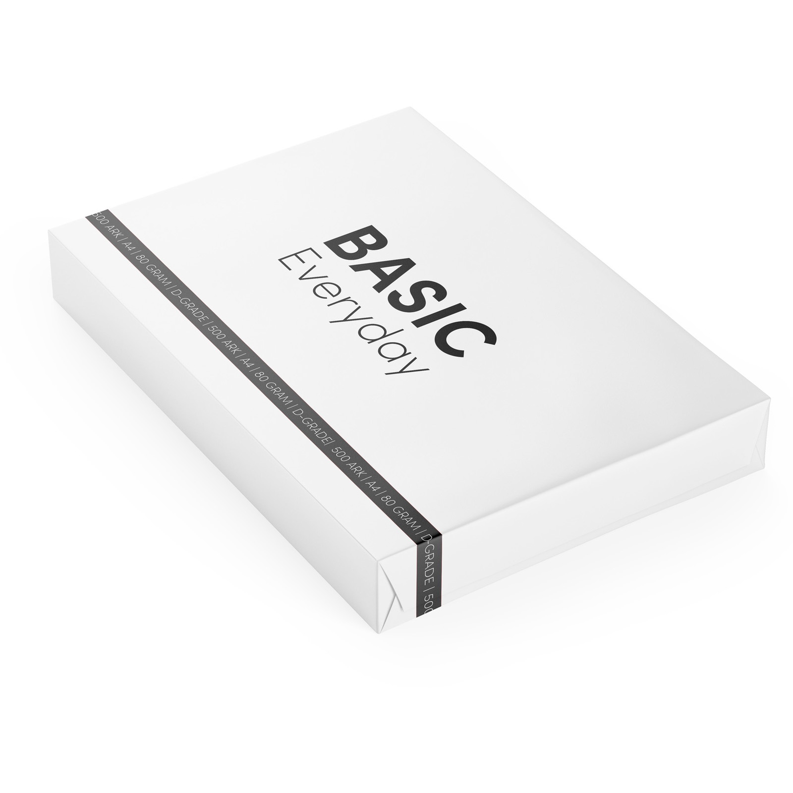 5 x Basic Everyday A4 kopipapir 80g hvid 500ark