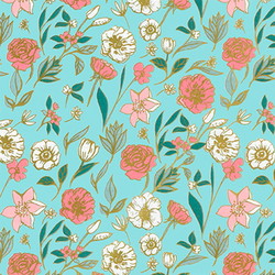 Gavepapir Bloom 160mx40cm lyseblå