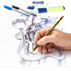 Staedtler 60 officesæt blyanter, kuglepen, marker mm. 8 dele