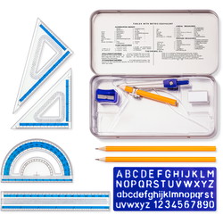 Staedtler Noris matematiksæt passer, linealer, blyanter mm. 11 dele