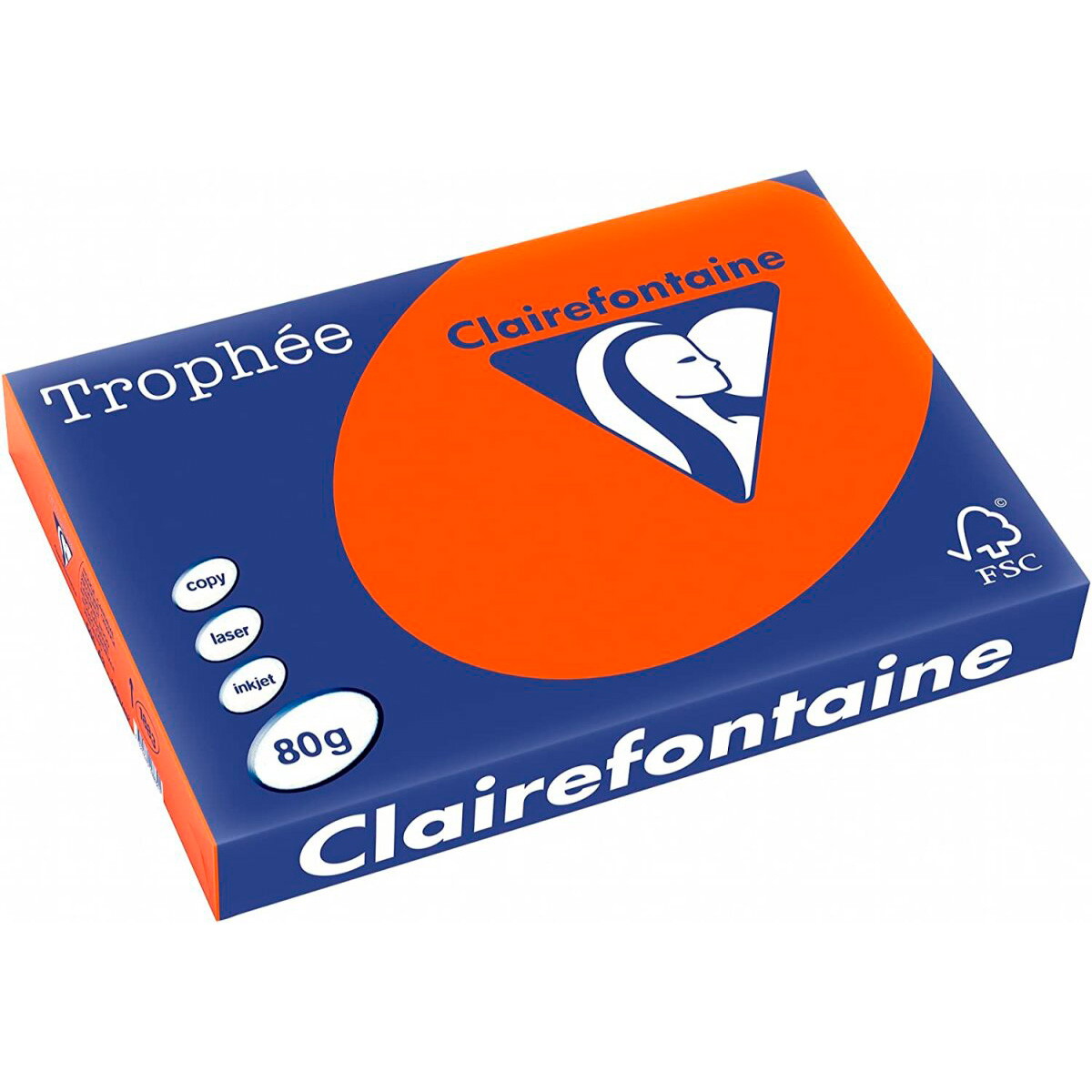 6 x Trophee kopipapir A3 80g orange 500ark