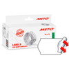 Meto permanente prisetiketter 26x16mm hvid 6rl