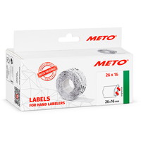 Meto permanente prisetiketter 16x26mm hvid 6rl