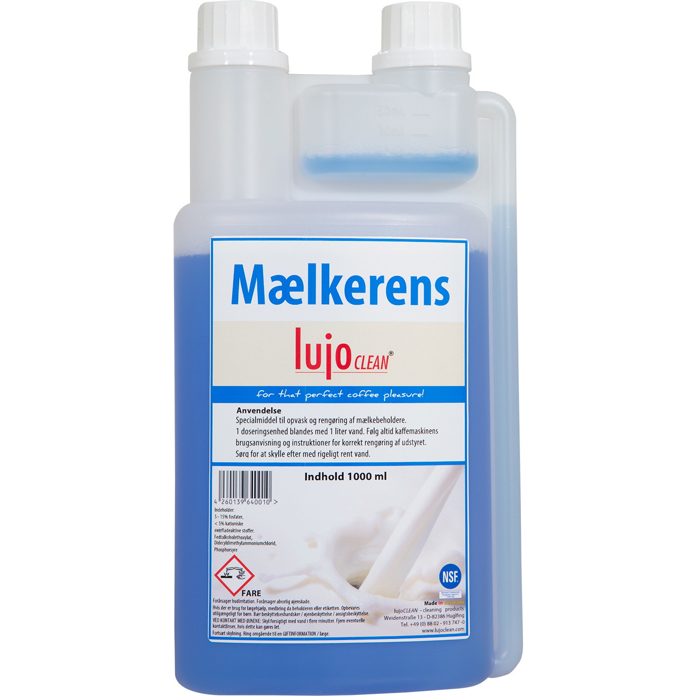 10 x Flydende rensevæske til mælkebeholder