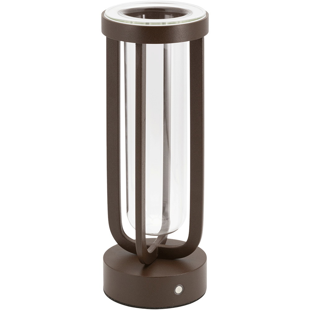 Securit Florence LED-bordlampe trådløs brun