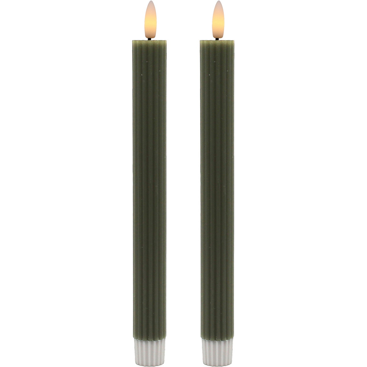 24 x Riflede kronelys 3D grøn 2stk