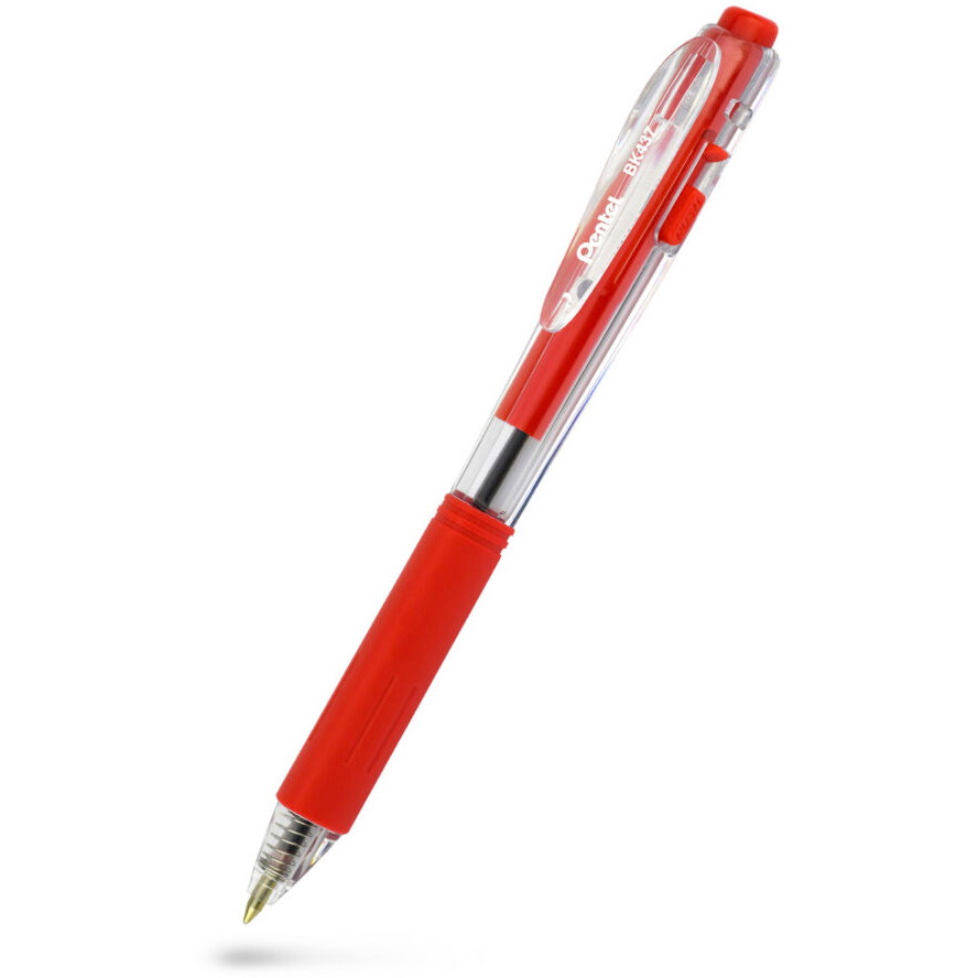 12 x Pentel BK437-A kuglepen 0,35mm rød