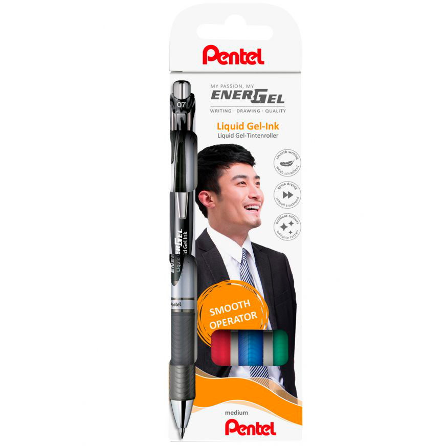 Pentel EnerGel BL77 gelpen 0,35mm 4stk