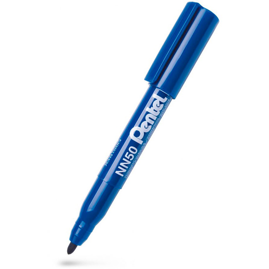 12 x Pentel NN50 permanent marker 2mm blå
