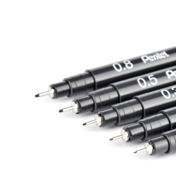 Pentel Pointliner S20P fineliner 0,5mm sort