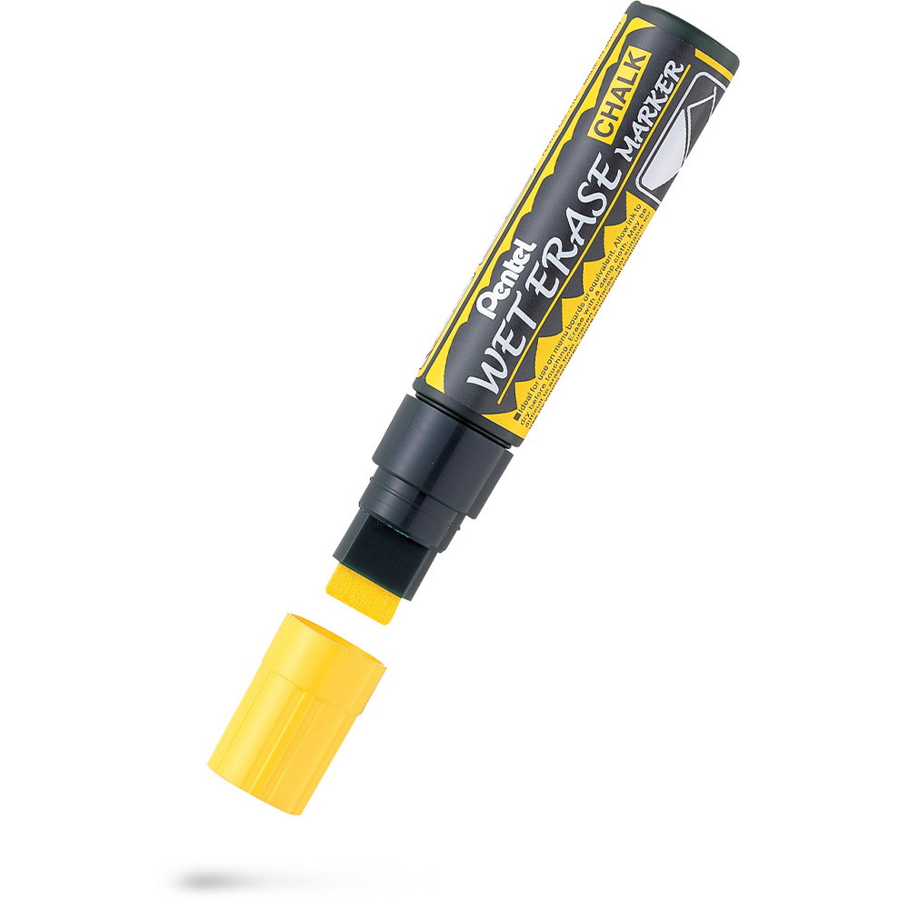 12 x Pentel Wet Erase SMW56 kridtmarker 10-15mm gul