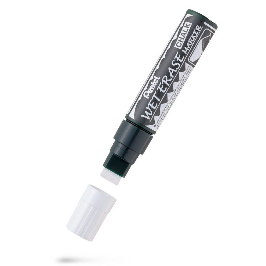12 x Pentel Wet Erase SMW56 kridtmarker 10-15mm hvid