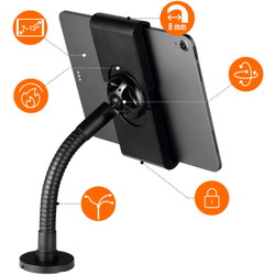 Durable Tough tabletholder bord/væg 7-13" sort