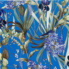 Gavepapir blomstersymfoni 57cmx154m blå