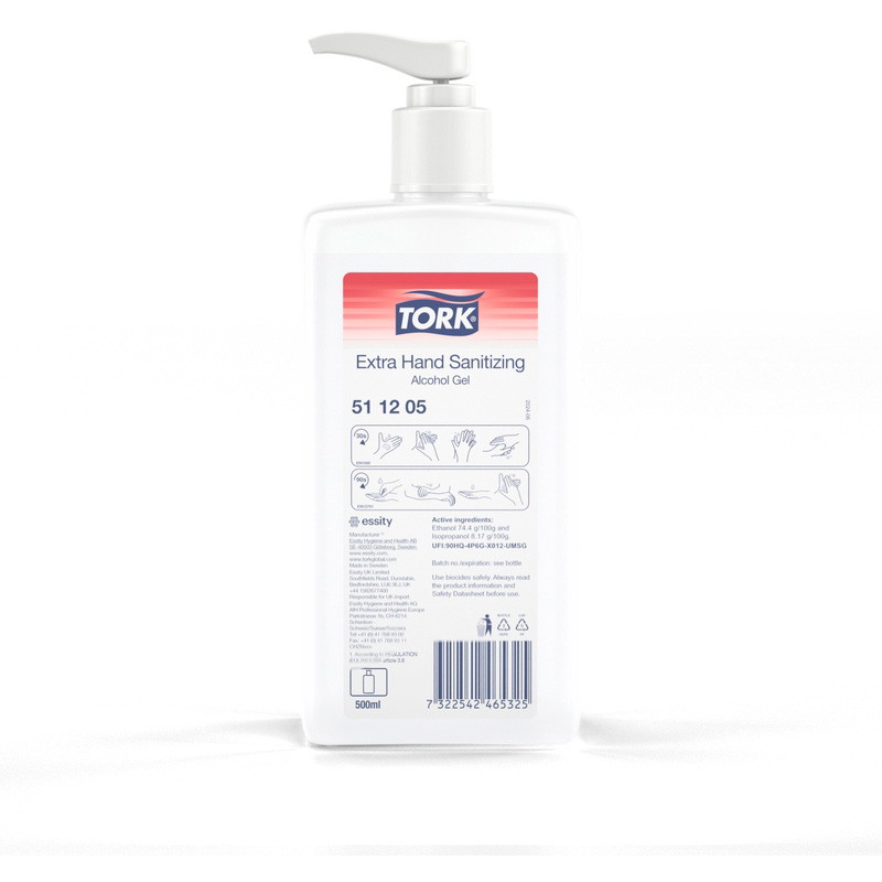 Tork 511205 Extra hånddesinfektionsgel 500ml