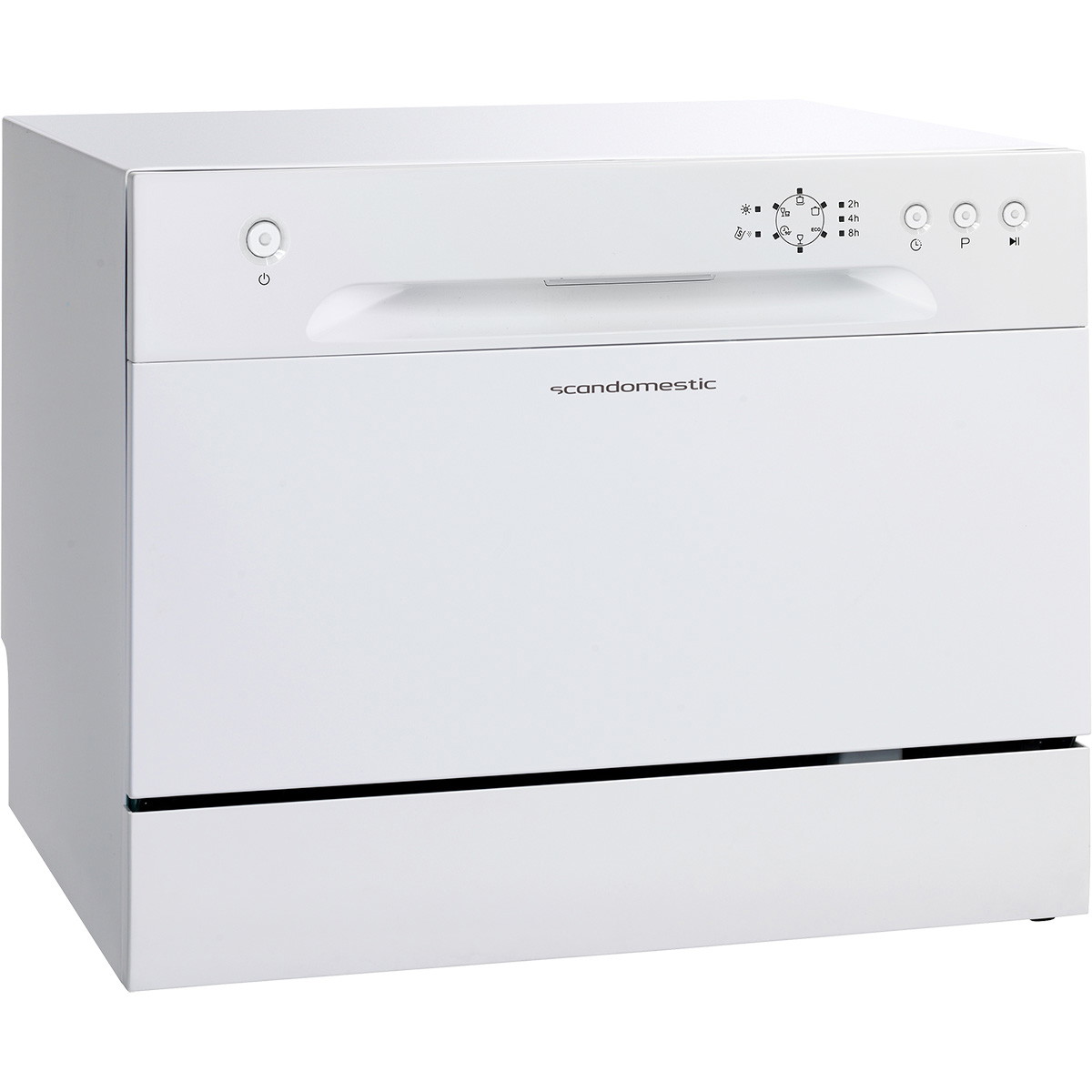 Scandomestic fritstående bordopvaskemaskine hvid