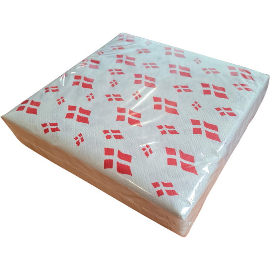 12 x Fødselsdagsservietter 3-lags 33x33cm 50stk