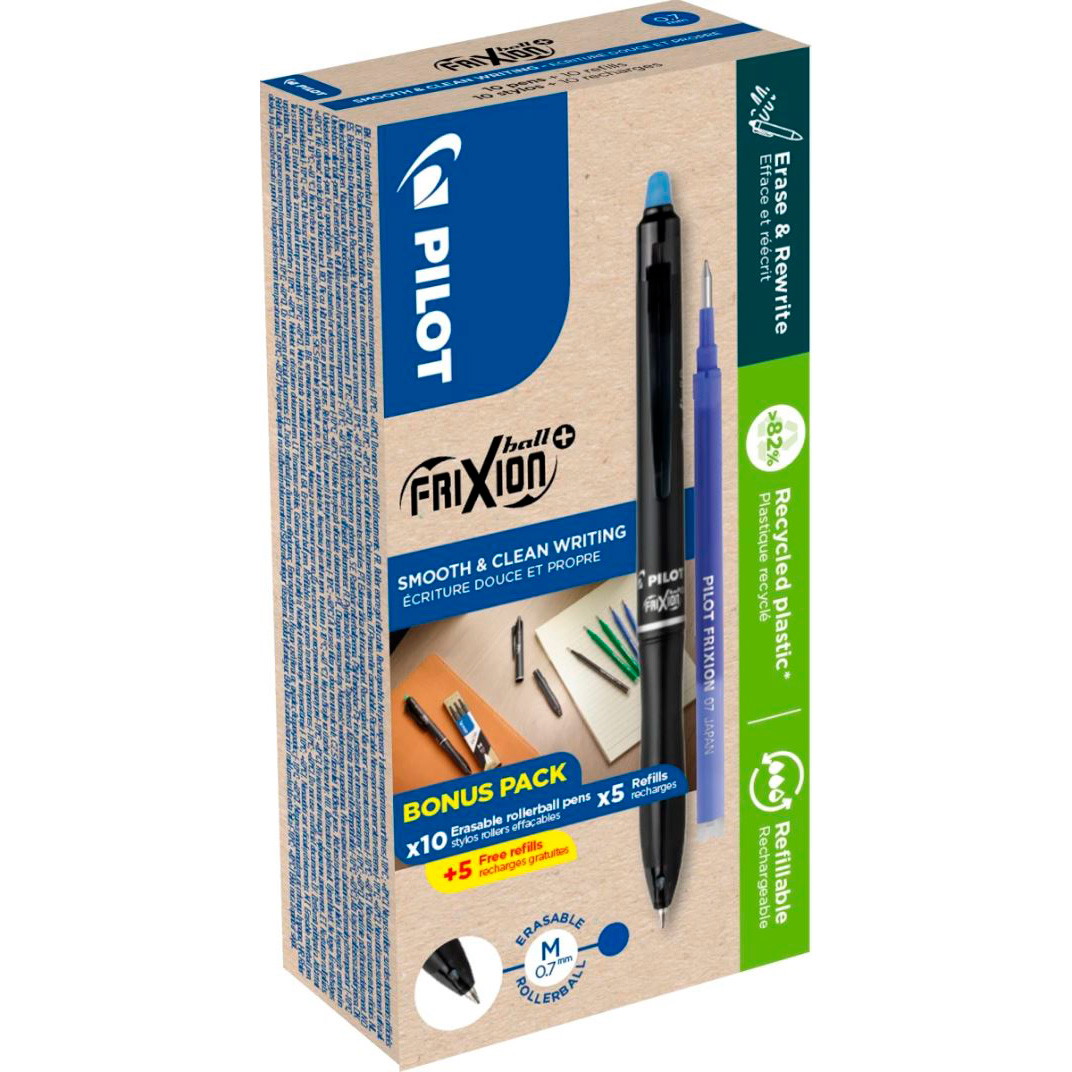 Pilot FriXion Ball+ pakke 0,7mm blå