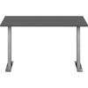 Hævesænkebord 120x80cm alu sort linoleum
