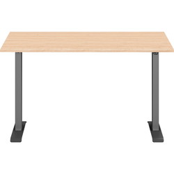 Hævesænkebord 120x80cm sortgrå eg