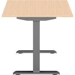 Hævesænkebord 120x80cm sortgrå eg