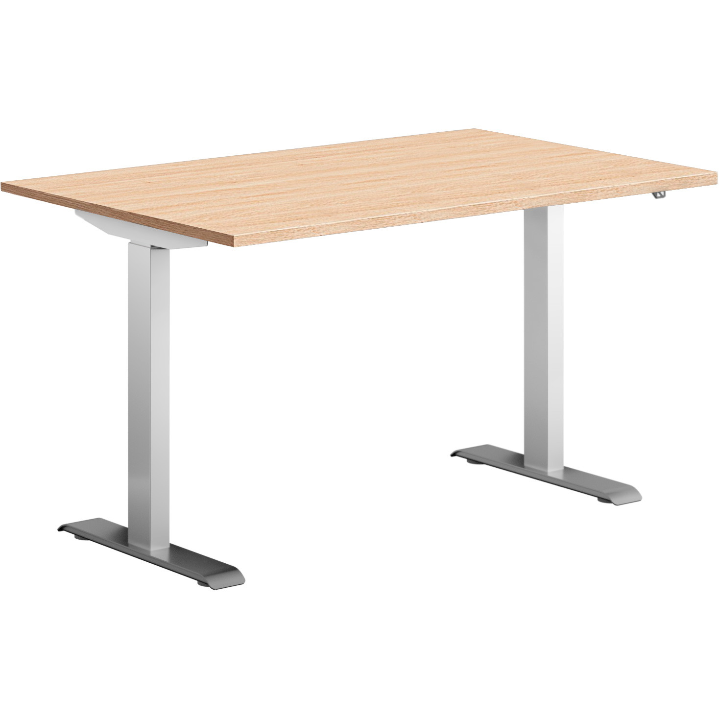 Hævesænkebord alu stel 120x80cm eg laminat m. lige kant