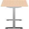 Hævesænkebord alu stel 120x80cm eg laminat m. lige kant