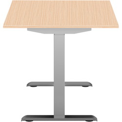 Hævesænkebord alu stel 120x80cm eg laminat m. lige kant