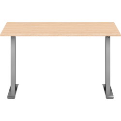 Hævesænkebord alu stel 120x80cm eg laminat m. lige kant