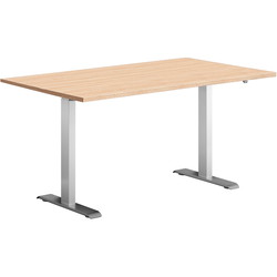 Hævesænkebord 140x80cm alu eg