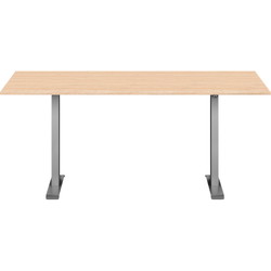 Hævesænkebord alu stel 160x80cm eg laminat m. lige kant