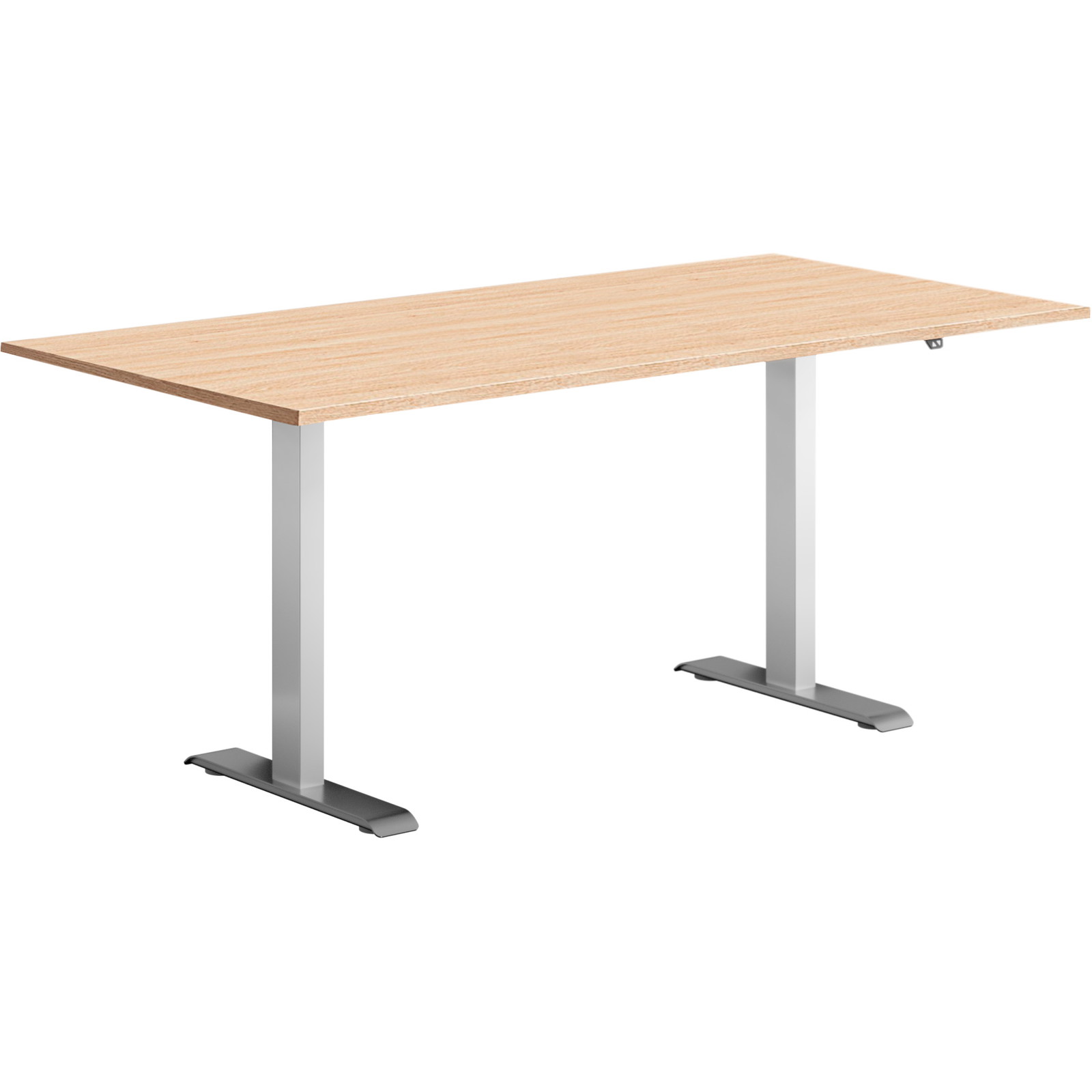 Hævesænkebord alu stel 160x80cm eg laminat m. lige kant