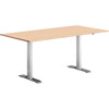 Hævesænkebord alu stel 160x80cm eg laminat m. lige kant