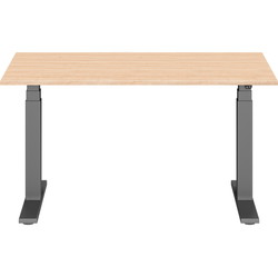 Pro hævesænkebord 120x80cm sortgrå eg