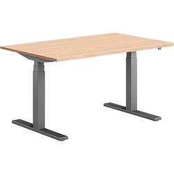 Pro hævesænkebord 120x80cm sortgrå eg