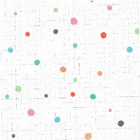 Gavepapir Farvede prikker 57cmx154m mat hvid