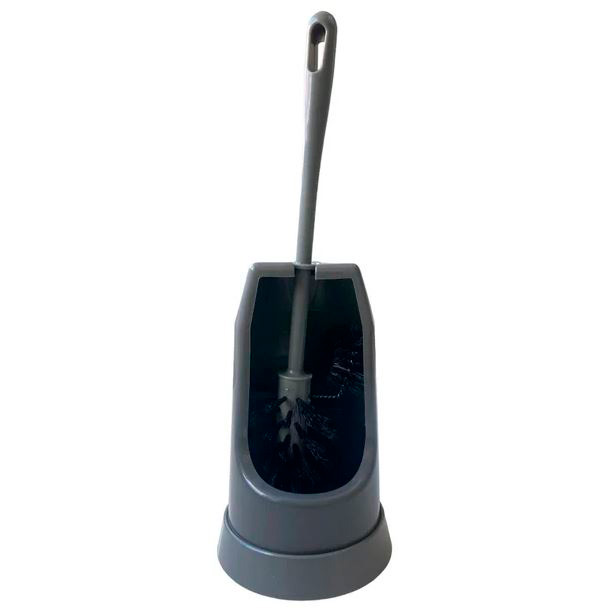 Toiletbørste med kantbørste koksgrå