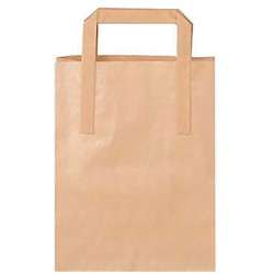 Papirpose med hank 70g 4,9L brun 250stk