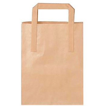 Papirpose med hank 70g 4,9L brun 250stk