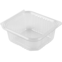 Plastboks med låg 500ml klar 600stk