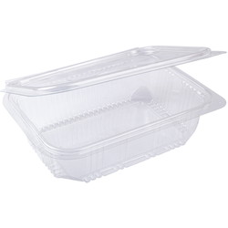 Plastboks med låg 750ml klar 400stk