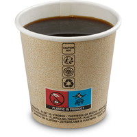 Kaffebæger Ø62x66mm 10cl brun 50stk