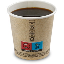 Kaffebæger Ø62x66mm 10cl brun 50stk