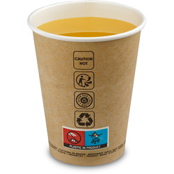 Kaffebæger Ø89x101mm 30cl brun 50stk