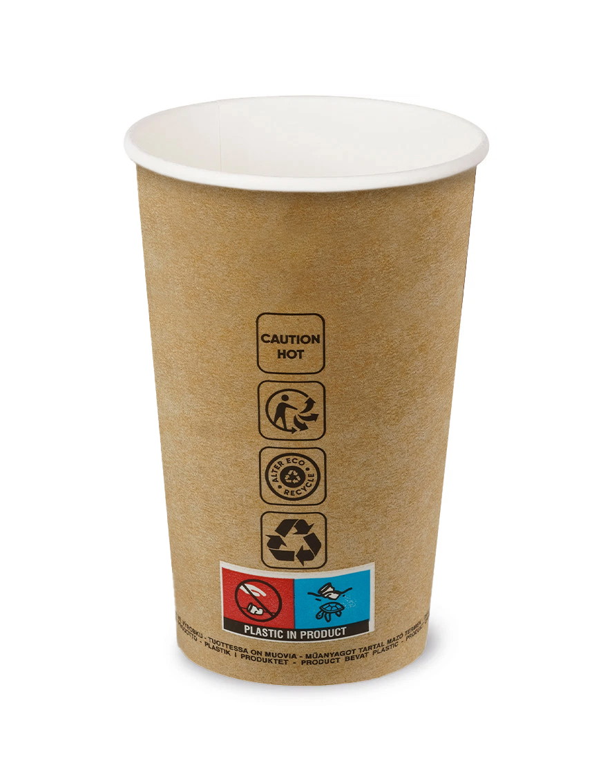 Kaffebæger Ø89x132mm 40cl brun 50stk
