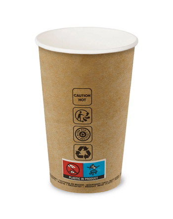 Kaffebæger Ø89x132mm 40cl brun 50stk
